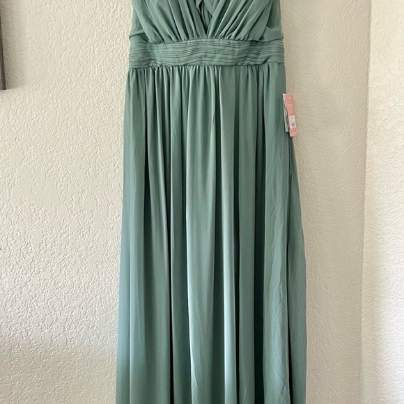 New NWT Birdy Grey “Grace” Convertible Chiffon Gown Maxi Dress Sea Glass Green - Picture 8 of 13